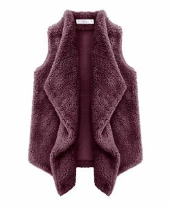 Discount 😉 Trend Blossoms Burgundy Fleece Vest - 👧 Girls 🔥