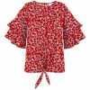 Outlet ๐คฉ Trend Blossoms Red & Blue Leopard Ruffle-Sleeve Knot-Front Top - ๐ง Girls โ 2 Outlet ๐คฉ Trend Blossoms Red & Blue Leopard Ruffle-Sleeve Knot-Front Top - ๐ง Girls โ -Trend Blossoms-shop zu109675556 main tm1666285124