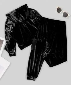 Promo ๐ Trend Blossoms Black Velvet Ruffle-Accent Hooded ๐งฅ Coat & Joggers - ๐ง Girls ๐คฉ 8 Promo ๐ Trend Blossoms Black Velvet Ruffle-Accent Hooded ๐งฅ Coat & Joggers - ๐ง Girls ๐คฉ -Trend Blossoms-shop zu109683217 alt 2 tm1665688809