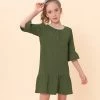 Promo 😍 Trend Blossoms Army Green Bell-Sleeve Ruffle-Hem Shift 👗 Dress - 👧 Girls ⌛ 2 Promo 😍 Trend Blossoms Army Green Bell-Sleeve Ruffle-Hem Shift 👗 Dress - 👧 Girls ⌛ -Trend Blossoms-shop zu109736918 main tm1665749096