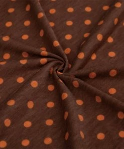 Brand new ⌛ Trend Blossoms Brown & Orange Polka Dot Bell-Sleeve Ruffle-Hem Shift 👗 Dress - 👧 Girls 🔔 -Trend Blossoms-shop zu109737023 alt 2 tm1665749096