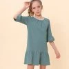 Budget ๐ Trend Blossoms Dusty Turquoise Bell-Sleeve Ruffle-Hem Shift ๐ Dress - ๐ง Girls โค๏ธ 2 Budget ๐ Trend Blossoms Dusty Turquoise Bell-Sleeve Ruffle-Hem Shift ๐ Dress - ๐ง Girls โค๏ธ -Trend Blossoms-shop zu109743547 main tm1665749096