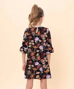 Wholesale 🌟 Trend Blossoms Charcoal & Orange Floral & Polka Dot Bell-Sleeve Ruffle-Hem Shift 👗 Dress - 👧 Girls 😉 7 Wholesale 🌟 Trend Blossoms Charcoal & Orange Floral & Polka Dot Bell-Sleeve Ruffle-Hem Shift 👗 Dress - 👧 Girls 😉 -Trend Blossoms-shop zu109743554 alt 2 tm1665749096