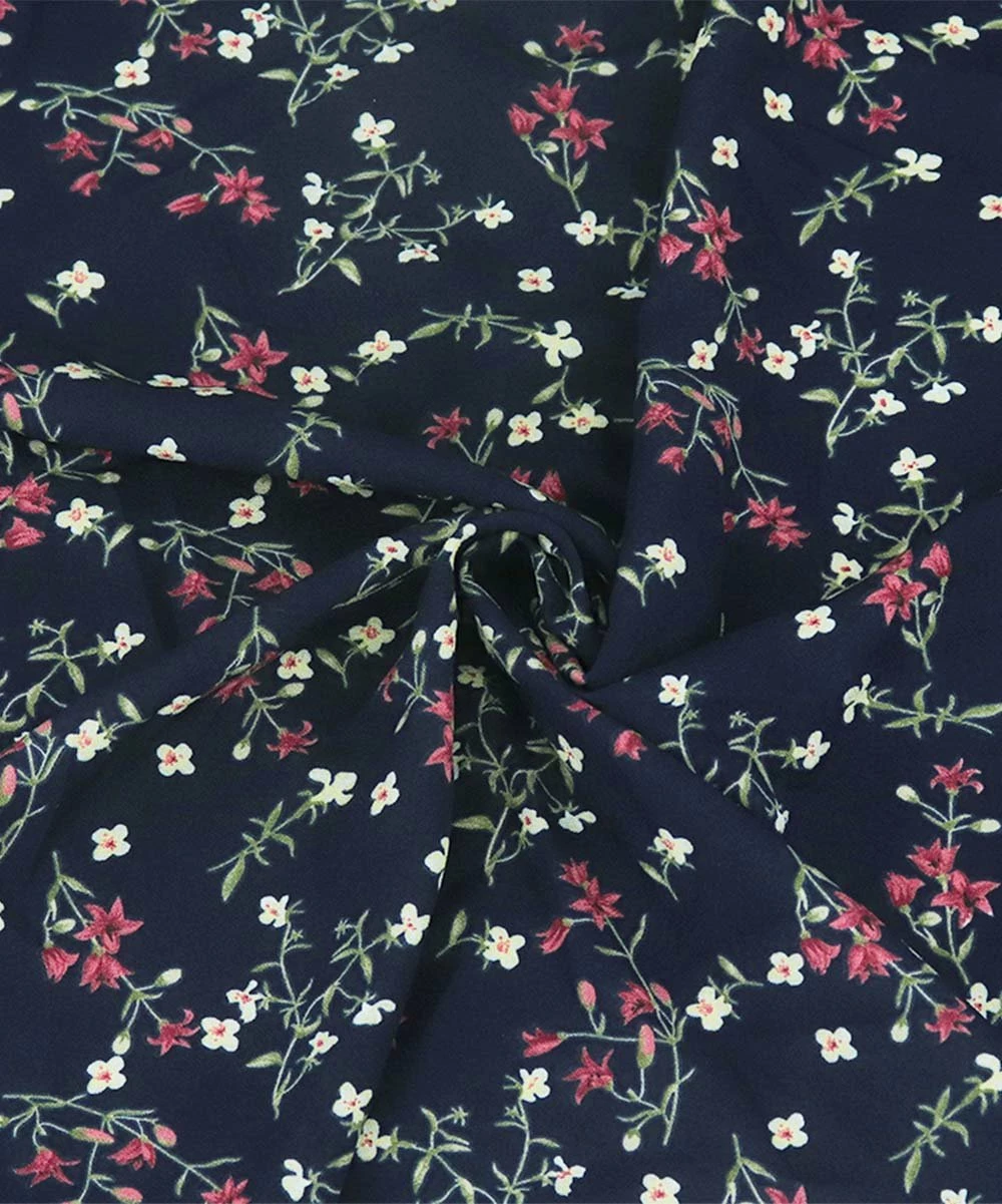 Promo ✔️ Trend Blossoms Dusty Blue Long-Sleeve Top & Dark Navy Floral Wide-Leg Pants - 👧 Girls 🛒 5 Promo ✔️ Trend Blossoms Dusty Blue Long-Sleeve Top & Dark Navy Floral Wide-Leg Pants - 👧 Girls 🛒 - Image 3