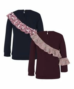 Wholesale ✨ Trend Blossoms Dark Navy & Wine Berry Floral Ruffle-Accent Long Sleeve Top Set - 👧 Girls 🌟 9 Wholesale ✨ Trend Blossoms Dark Navy & Wine Berry Floral Ruffle-Accent Long Sleeve Top Set - 👧 Girls 🌟 -Trend Blossoms-shop zu109785489 alt 5 tm1666207210