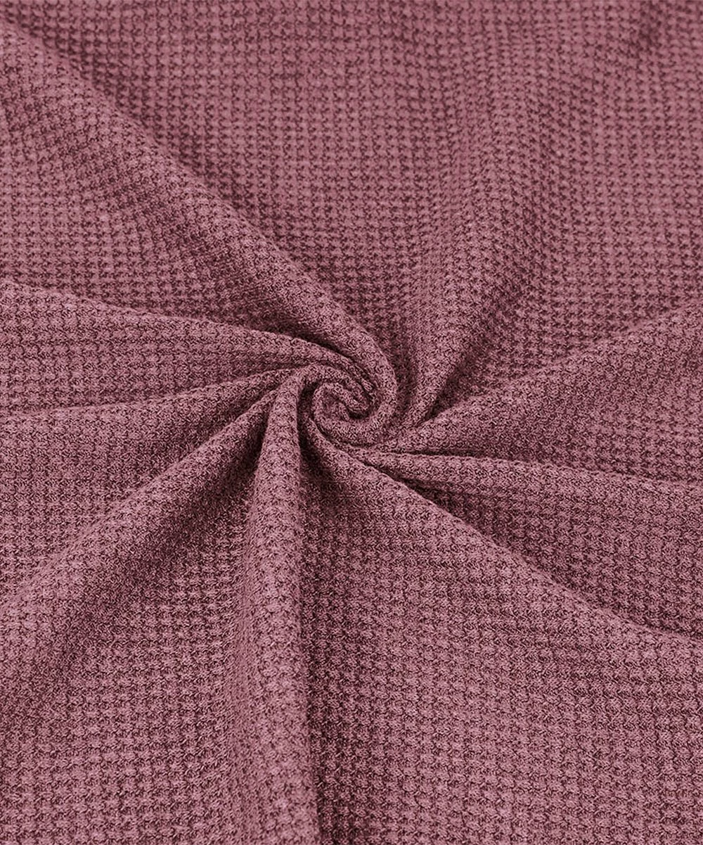 Cheap 👍 Trend Blossoms Dusty Maroon & Dark Gray Waffle-Knit Hi-Low Tunic Set - 👧 Girls 🥰 5 Cheap 👍 Trend Blossoms Dusty Maroon & Dark Gray Waffle-Knit Hi-Low Tunic Set - 👧 Girls 🥰 - Image 3