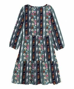 Coupon 😍 Trend Blossoms Dusty Teal & Pink Floral Stripe Ruffle-Accent A-Line 👗 Dress - 👧 Girls 🎉 6 Coupon 😍 Trend Blossoms Dusty Teal & Pink Floral Stripe Ruffle-Accent A-Line 👗 Dress - 👧 Girls 🎉 -Trend Blossoms-shop zu109824462 alt 1 tm1666272112