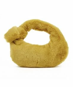 Buy 🧨 Trend Blossoms Mustard Faux-Fur Shoulder Bag 🧨