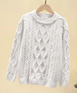 Cheap 🛒 Trend Blossoms White Cable-Knit Raglan Crewneck Sweater - 👧 Girls 🥰