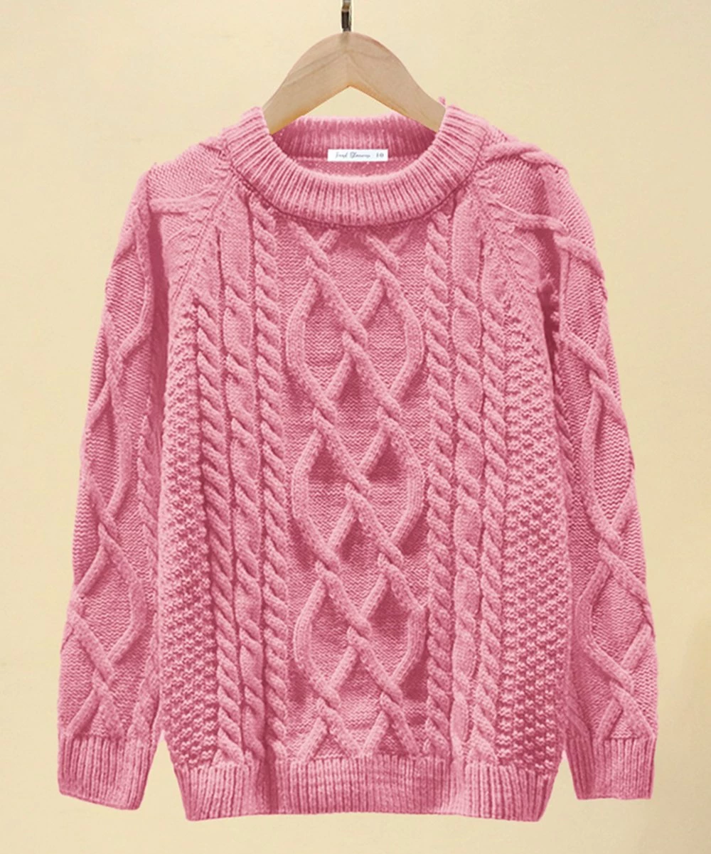 Wholesale 🔥 Trend Blossoms Pink Cable-Knit Raglan Crewneck Sweater - 👧 Girls ✨ 3 Wholesale 🔥 Trend Blossoms Pink Cable-Knit Raglan Crewneck Sweater - 👧 Girls ✨