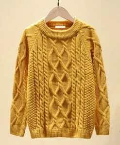 New 🛒 Trend Blossoms Mustard Cable-Knit Raglan Crewneck Sweater - 👧 Girls 👏