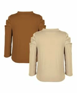 Cheapest 🎉 Trend Blossoms Light Brown & Cream Puff-Sleeve Top Set - 👧 Girls 😉 -Trend Blossoms-shop zu109879804 alt 1 tm1666453664