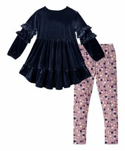 Coupon ๐ Trend Blossoms Navy Velvet Ruffle Hi-Low Tunic & Dusty Rose Floral Leggings - ๐ง Girls ๐งจ 7 Coupon ๐ Trend Blossoms Navy Velvet Ruffle Hi-Low Tunic & Dusty Rose Floral Leggings - ๐ง Girls ๐งจ -Trend Blossoms-shop zu109886608 alt 2 tm1666453664
