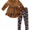 New 🔔 Trend Blossoms Cinnamon Velvet Ruffle Hi-Low Tunic & Floral Paisley Leggings - 👧 Girls ⭐ 2 New 🔔 Trend Blossoms Cinnamon Velvet Ruffle Hi-Low Tunic & Floral Paisley Leggings - 👧 Girls ⭐ -Trend Blossoms-shop zu109886609 main tm1666453664