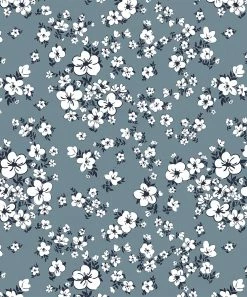 New 🎉 Trend Blossoms Dusty Blue & White Floral Flare Pants - 👧 Girls ⌛ -Trend Blossoms-shop zu110256155 alt 2 tm1667827434