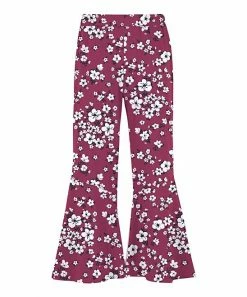 Hot Sale 👏 Trend Blossoms Dark Fuchsia & White Floral Flare Pants - 👧 Girls 😀