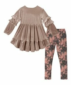 Hot Sale ⌛ Trend Blossoms Apricot Velvet Ruffle Hi-Low Tunic & Peach Pink Floral Leggings - 👧 Girls ✨ 7 Hot Sale ⌛ Trend Blossoms Apricot Velvet Ruffle Hi-Low Tunic & Peach Pink Floral Leggings - 👧 Girls ✨ -Trend Blossoms-shop zu110264755 alt 2 tm1667827434
