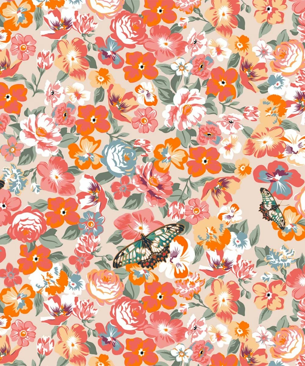 Buy ⌛ Trend Blossoms Pink & Orange Floral Butterfly Lace-Collar Babydoll 👗 Dress - 👧 Girls ❤️ 5 Buy ⌛ Trend Blossoms Pink & Orange Floral Butterfly Lace-Collar Babydoll 👗 Dress - 👧 Girls ❤️ - Image 3