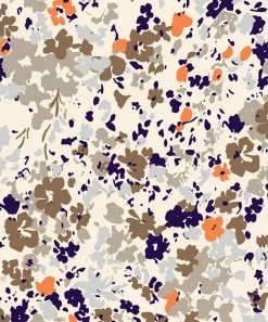 Discount ❤️ Trend Blossoms Cream & Dark Blue Watercolor Floral Lace-Collar Babydoll 👗 Dress - 👧 Girls ✔️ -Trend Blossoms-shop zu110555216 alt 2 tm1668454044