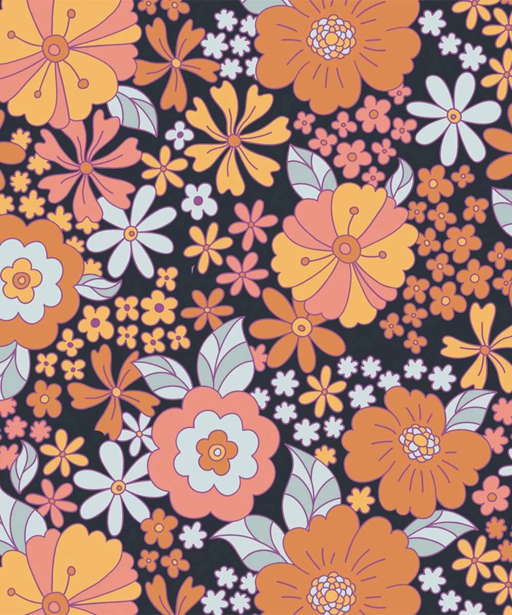 New 🎁 Trend Blossoms Navy Ruffle Long-Sleeve Top & Orange Floral Bow-Accent Maxi 👗 Skirt - 👧 Girls 🎁 5 New 🎁 Trend Blossoms Navy Ruffle Long-Sleeve Top & Orange Floral Bow-Accent Maxi 👗 Skirt - 👧 Girls 🎁 - Image 3