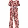 New 🌟 Trend Blossoms Light Cream & Pink Floral Puff-Sleeve Bow-Belt Jumpsuit - 👧 Girls 🔔 2 New 🌟 Trend Blossoms Light Cream & Pink Floral Puff-Sleeve Bow-Belt Jumpsuit - 👧 Girls 🔔 -Trend Blossoms-shop zu110555225 main tm1668454044