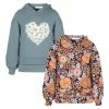 Buy 🛒 Trend Blossoms Navy & Dusty Turquoise Daisy Heart & Floral Hoodie Set - 👧 Girls 💯 -Trend Blossoms-shop zu110555261 main tm1668454044