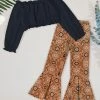 Promo ๐ Trend Blossoms Dark Navy Off-Shoulder Crop Top & Brown Floral Flare Pants - ๐ง Girls ๐งจ 2 Promo ๐ Trend Blossoms Dark Navy Off-Shoulder Crop Top & Brown Floral Flare Pants - ๐ง Girls ๐งจ -Trend Blossoms-shop zu110724865 main tm1668627310