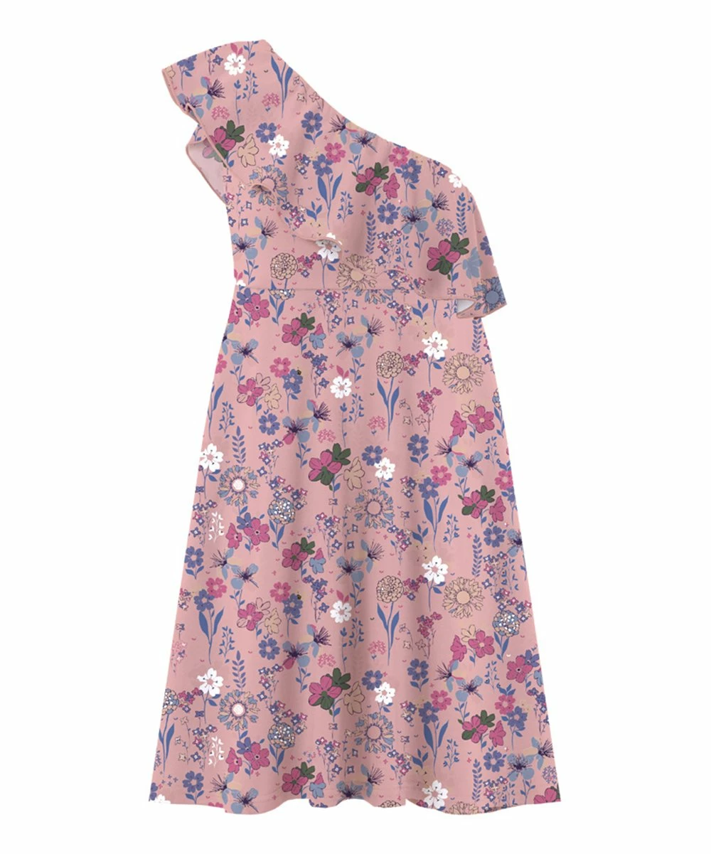 Best Sale ✔️ Trend Blossoms Dusty Pink & Periwinkle Blue Floral Asymmetrical Sleeveless 👗 Dress - 👧 Girls 😍 3 Best Sale ✔️ Trend Blossoms Dusty Pink & Periwinkle Blue Floral Asymmetrical Sleeveless 👗 Dress - 👧 Girls 😍
