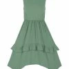 Wholesale ✔️ Trend Blossoms Light Green Crinkle Sleeveless Handkerchief 👗 Dress - 👧 Girls 😉 -Trend Blossoms-shop zu110724940 main tm1668627310