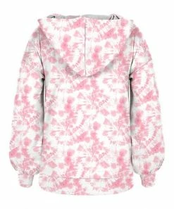 Cheap 🎉 Trend Blossoms White & Light Pink Tie-Dye Puff-Sleeve Hoodie - 👧 Girls 😍 -Trend Blossoms-shop zu110725347 alt 2 tm1668626131