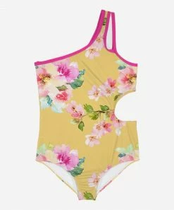Cheapest 😀 Trend Blossoms Mustard & Pink Floral Asymmetrical Cut-Out One-Piece - 👧 Girls ✨ 5 Cheapest 😀 Trend Blossoms Mustard & Pink Floral Asymmetrical Cut-Out One-Piece - 👧 Girls ✨ -Trend Blossoms-shop zu110725699 alt 1 tm1669072878