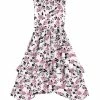 Promo 😀 Trend Blossoms Ivory & Dusty Fuchsia Floral Sleeveless Handkerchief 👗 Dress - 👧 Girls 🛒 -Trend Blossoms-shop zu110733674 main tm1668627310