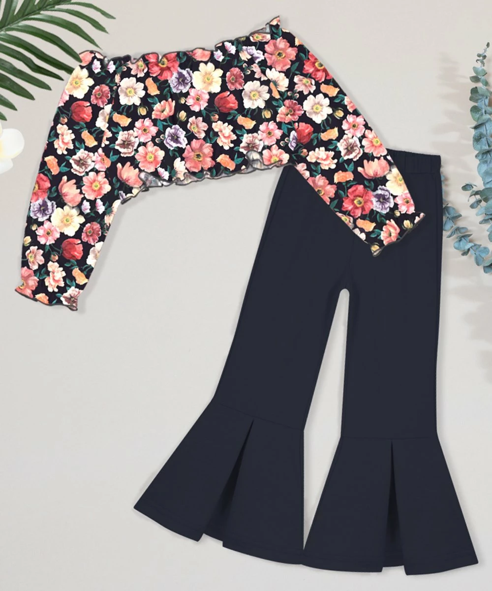 Best reviews of ๐ Trend Blossoms Pink Floral Off-Shoulder Crop Top & Dark Navy Flare Pants - ๐ง Girls ๐ 6 Best reviews of ๐ Trend Blossoms Pink Floral Off-Shoulder Crop Top & Dark Navy Flare Pants - ๐ง Girls ๐ - Image 4