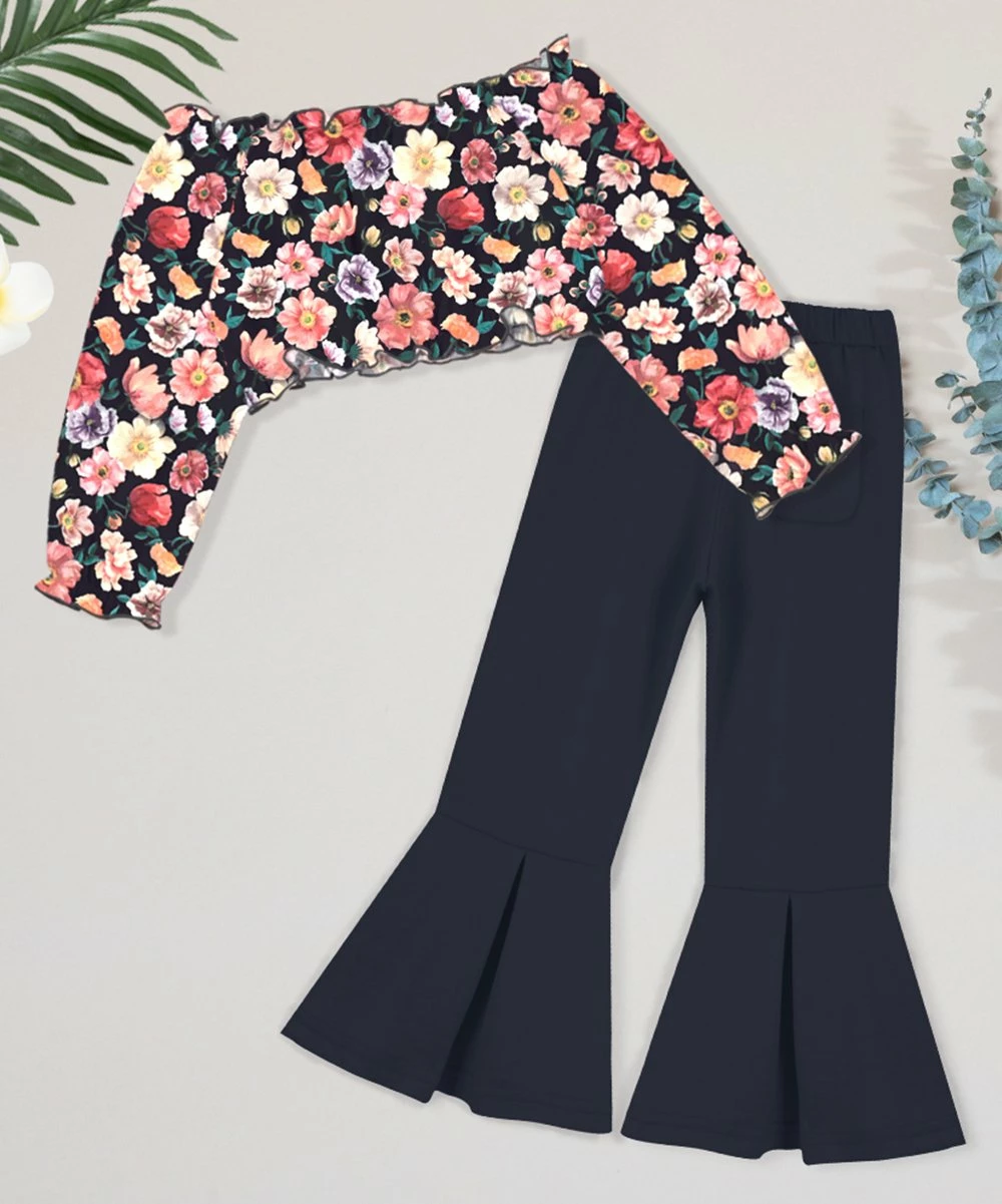 Best reviews of ๐ Trend Blossoms Pink Floral Off-Shoulder Crop Top & Dark Navy Flare Pants - ๐ง Girls ๐ 3 Best reviews of ๐ Trend Blossoms Pink Floral Off-Shoulder Crop Top & Dark Navy Flare Pants - ๐ง Girls ๐