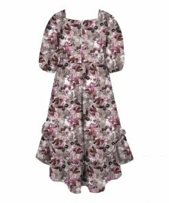 Best reviews of 🥰 Trend Blossoms Dusty Pink & Wine Berry Floral Hi-Low Peasant 👗 Dress - 👧 Girls 🎁 -Trend Blossoms-shop zu110733779 alt 2 tm1668627703