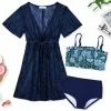 Best Sale 👏 Trend Blossoms Light Blue & Navy Floral Bandeau High-Waist 👙 Bikini Set - 👧 Girls 🌟 -Trend Blossoms-shop zu110734177 main tm1669072878