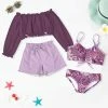 Best Pirce ✔️ Trend Blossoms Plum & Dusty Pink Abstract 👙 Bikini Set - 👧 Girls 🔔 -Trend Blossoms-shop zu110734315 main tm1669072878