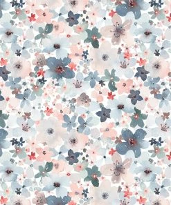 Best Sale ⭐ Trend Blossoms Dusty Blue Knot-Hem Tee & Light Pink Watercolor Floral Flare Pants - 👧 Girls 🛒 -Trend Blossoms-shop zu110755275 alt 2 tm1668870340