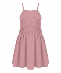 Top 10 👍 Trend Blossoms Dusty Pink Smocked A-Line 👗 Dress - 👧 Girls 🥰