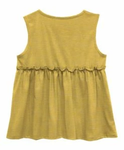 Cheap ❤️ Trend Blossoms Mustard Stripe Ruffle-Accent Sleeveless Tunic - 👧 Girls 😉 -Trend Blossoms-shop zu110821274 alt 2 tm1668881386