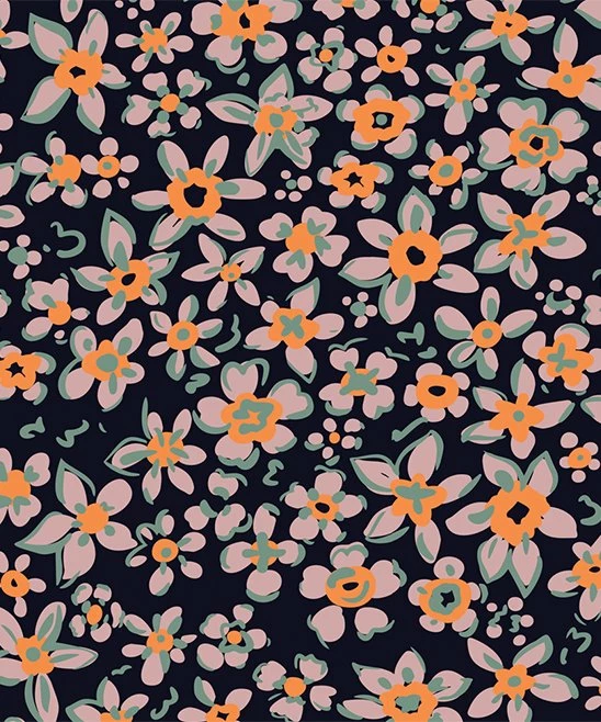 Wholesale 👍 Trend Blossoms Navy Floral Knot-Front Top & Orange Floral Flare Pants - 👧 Girls ✔️ 5 Wholesale 👍 Trend Blossoms Navy Floral Knot-Front Top & Orange Floral Flare Pants - 👧 Girls ✔️ - Image 3