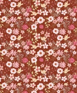 Cheapest ✔️ Trend Blossoms Rust Red & Pink Floral Ruffle-yoke Jumpsuit - 👧 Girls 👍 -Trend Blossoms-shop zu111160822 alt 2 tm1669738277