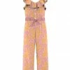 Wholesale 🎁 Trend Blossoms Pink & Orange Floral Ruffle-yoke Jumpsuit - 👧 Girls ✨ -Trend Blossoms-shop zu111160917 main tm1669738277