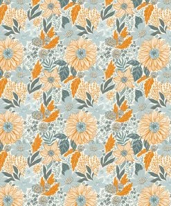 Budget 👍 Trend Blossoms Cream Ruffle Sleeveless Top & Dusty Turquoise Floral Leaf Bow-accent 👗 Skirt - 👧 Girls ⌛ -Trend Blossoms-shop zu111163177 alt 2 tm1669738277