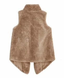 Outlet 🌟 Trend Blossoms Brown Fleece Vest - 👧 Girls ✔️ -Trend Blossoms-shop zu82235075 alt 3 tm1572284119