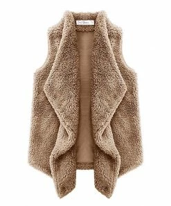 Outlet 🌟 Trend Blossoms Brown Fleece Vest - 👧 Girls ✔️