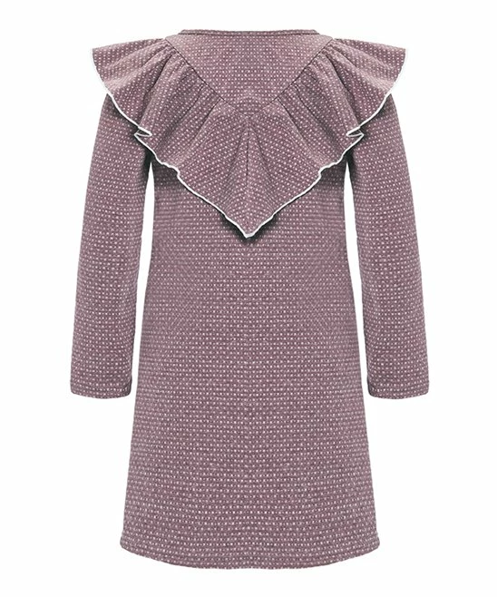 Top 10 ๐ Trend Blossoms Dusty Purple Floral Ruffle-Accent Long-Sleeve ๐ Dress - ๐ง Girls ๐งจ 4 Top 10 ๐ Trend Blossoms Dusty Purple Floral Ruffle-Accent Long-Sleeve ๐ Dress - ๐ง Girls ๐งจ - Image 2