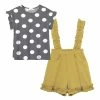 Best Sale 😀 Trend Blossoms Dark Gray Polka Dot Ruffle Tee & Mustard Stripe Suspender Shorts - 👧 Girls 🔥 1 Best Sale 😀 Trend Blossoms Dark Gray Polka Dot Ruffle Tee & Mustard Stripe Suspender Shorts - 👧 Girls 🔥 -Trend Blossoms-shop zu86234347 main tm1588021074