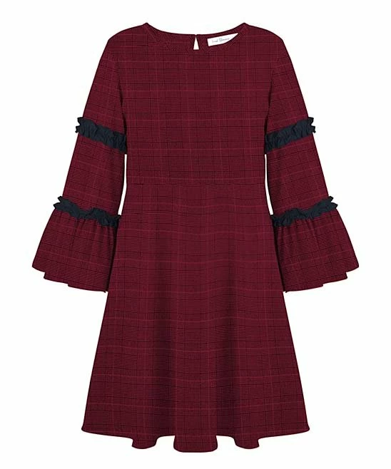 Best reviews of 😀 Trend Blossoms Black & Burgundy Plaid Houndstooth Ruffle-Accent A-Line 👗 Dress - 👧 Girls 🌟 3 Best reviews of 😀 Trend Blossoms Black & Burgundy Plaid Houndstooth Ruffle-Accent A-Line 👗 Dress - 👧 Girls 🌟