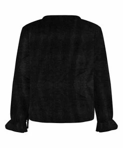 Deals 👍 Trend Blossoms Black Velvet Surplice Top - 👧 Girls 🎉 -Trend Blossoms-shop zu89337101 alt 1 tm1600111042